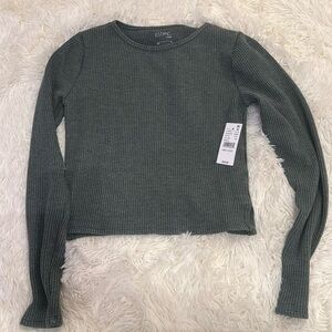 NEW WITH TAGS - Pacsun Waffle Knit Long Sleeve Top